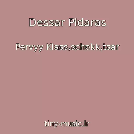 کاور آهنگ Dessar Pidaras از Pervyy Klass,schokk,tsar