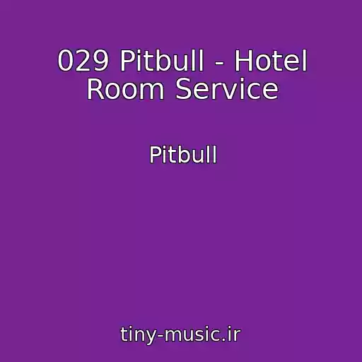 کاور آهنگ 029 Pitbull - Hotel Room Service از Pitbull