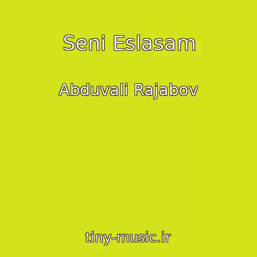 کاور آهنگ Seni Eslasam از Abduvali Rajabov