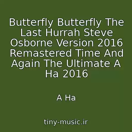کاور آهنگ Butterfly Butterfly The Last Hurrah Steve Osborne Version 2016 Remastered Time And Again The Ultimate A Ha 2016 از A Ha