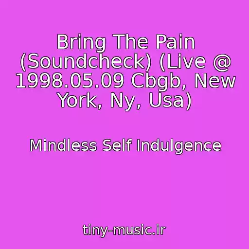 کاور آهنگ Bring The Pain (Soundcheck) (Live @ 1998.05.09 Cbgb, New York, Ny, Usa) از Mindless Self Indulgence