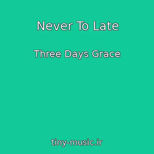 کاور آهنگ Never To Late از Three Days Grace