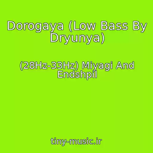 کاور آهنگ Dorogaya (Low Bass By Dryunya) از (28Hz-33Hz) Miyagi And Endshpil