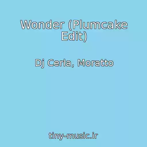 کاور آهنگ Wonder (Plumcake Edit) از Dj Cerla, Moratto