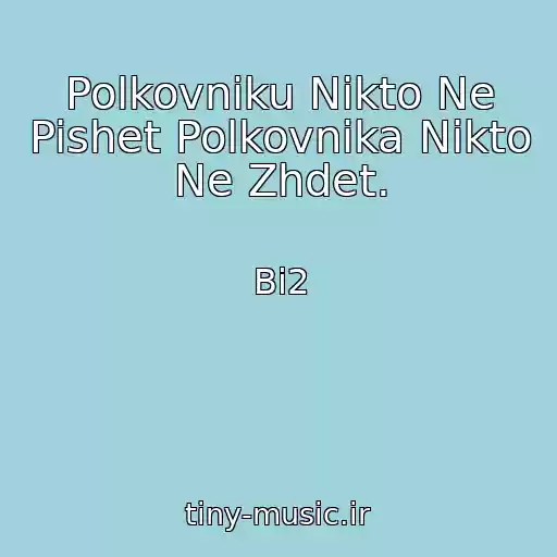 کاور آهنگ Polkovniku Nikto Ne Pishet Polkovnika Nikto Ne Zhdet. از Bi2