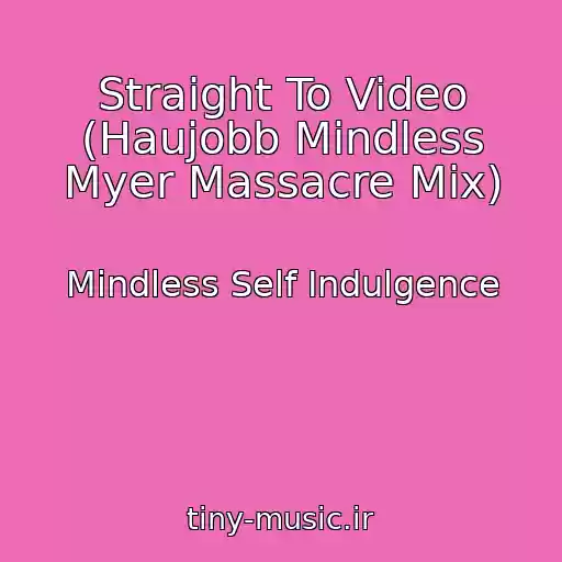 کاور آهنگ Straight To Video (Haujobb Mindless Myer Massacre Mix) از Mindless Self Indulgence