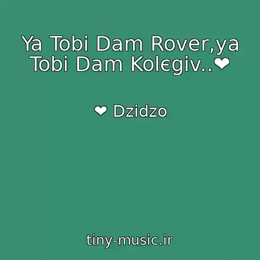 کاور آهنگ Ya Tobі Dam Rover,ya Tobі Dam Kolєgіv..❤ از ❤ Dzіdzo