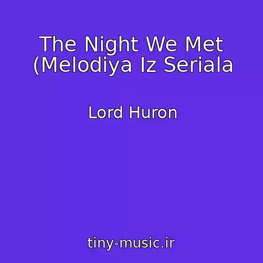 کاور آهنگ The Night We Met (Melodiya Iz Seriala از Lord Huron
