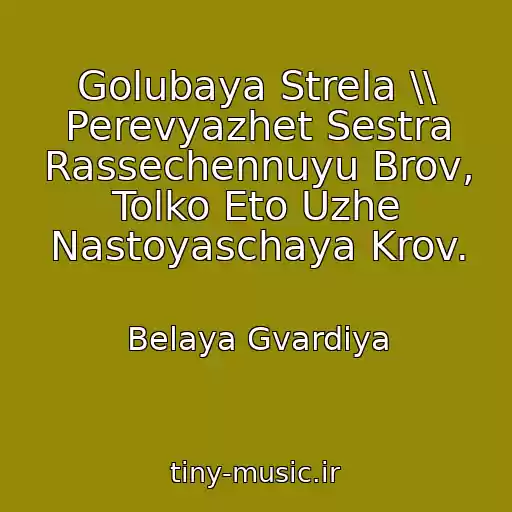 کاور آهنگ Golubaya Strela \\ Perevyazhet Sestra Rassechennuyu Brov, Tolko Eto Uzhe Nastoyaschaya Krov. از Belaya Gvardiya