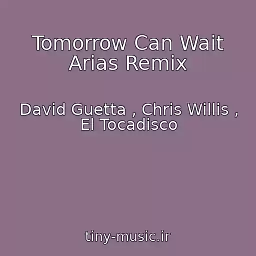 کاور آهنگ Tomorrow Can Wait Arias Remix از David Guetta , Chris Willis , El Tocadisco