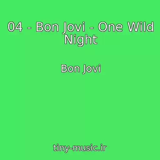 کاور آهنگ 04 - Bon Jovi - One Wild Night از Bon Jovi