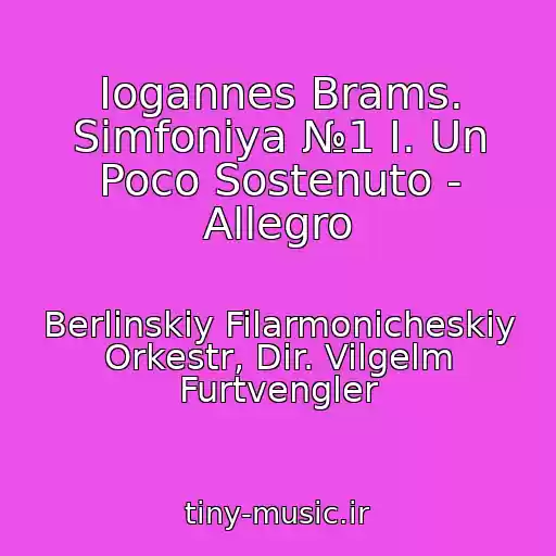 کاور آهنگ Iogannes Brams. Simfoniya №1 I. Un Poco Sostenuto - Allegro از Berlinskiy Filarmonicheskiy Orkestr, Dir. Vilgelm Furtvengler