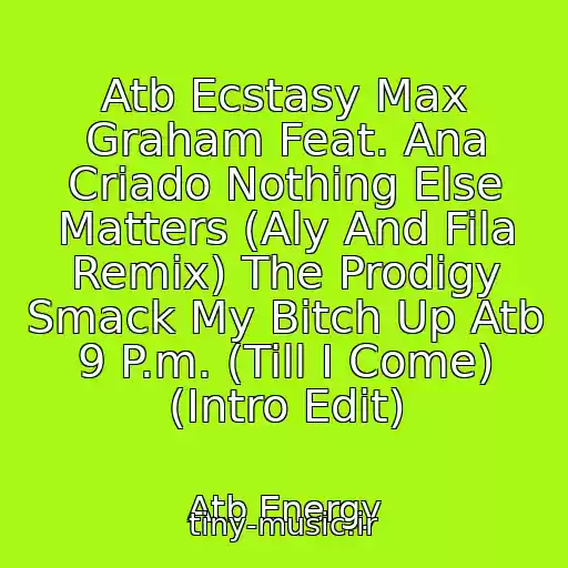 کاور آهنگ Atb Ecstasy Max Graham Feat. Ana Criado Nothing Else Matters (Aly And Fila Remix) The Prodigy Smack My Bitch Up Atb 9 P.m. (Till I Come) (Intro Edit) از Atb Energy