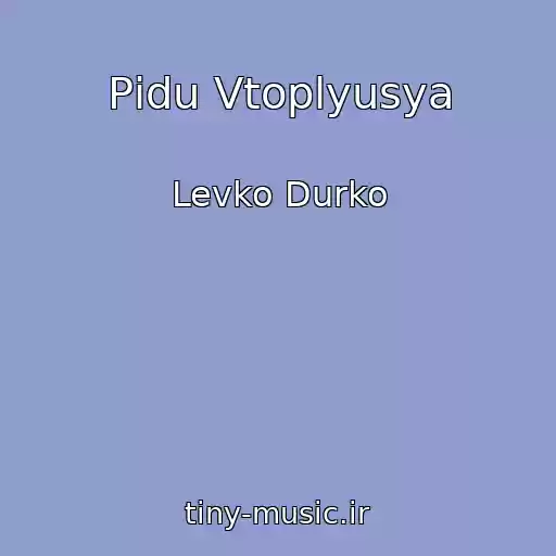 کاور آهنگ Pіdu Vtoplyusya از Levko Durko