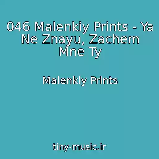کاور آهنگ 046 Malenkiy Prints - Ya Ne Znayu, Zachem Mne Ty از Malenkiy Prints
