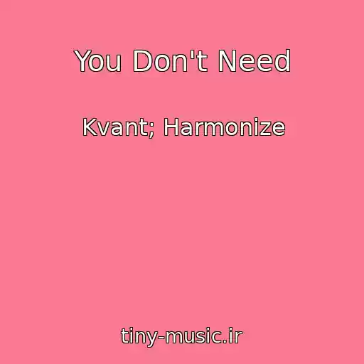 کاور آهنگ You Don't Need از Kvant; Harmonize