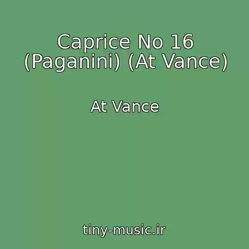 کاور آهنگ Caprice No 16 (Paganini) (At Vance) از At Vance