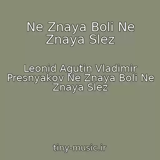 کاور آهنگ Ne Znaya Boli Ne Znaya Slez از Leonid Agutin Vladimir Presnyakov Ne Znaya Boli Ne Znaya Slez