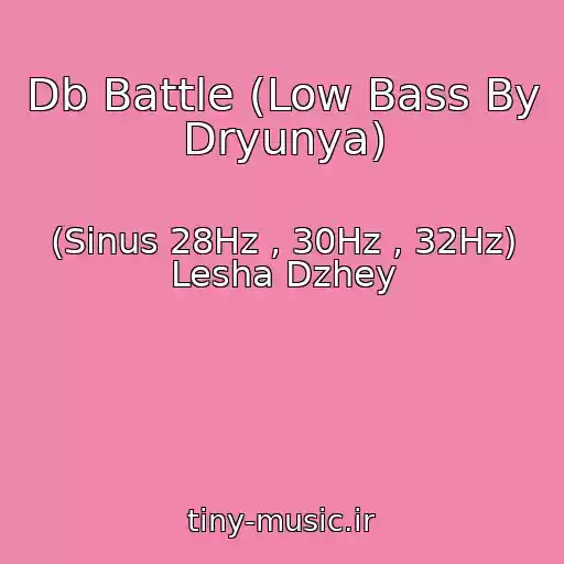 کاور آهنگ Db Battle (Low Bass By Dryunya) از (Sinus 28Hz , 30Hz , 32Hz) Lesha Dzhey