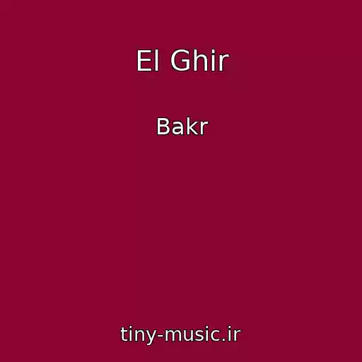 کاور آهنگ El Ghir از Bakr