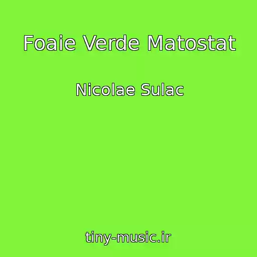 کاور آهنگ Foaie Verde Matostat از Nicolae Sulac