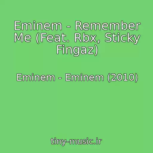 کاور آهنگ Eminem - Remember Me (Feat. Rbx, Sticky Fingaz) از Eminem - Eminem (2010)