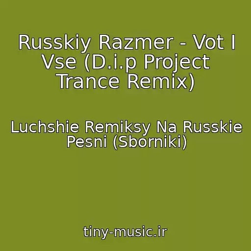 کاور آهنگ Russkiy Razmer - Vot I Vse (D.i.p Project Trance Remix) از Luchshie Remiksy Na Russkie Pesni (Sborniki)
