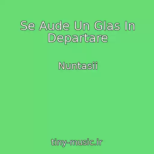 کاور آهنگ Se Aude Un Glas In Departare از Nuntasii