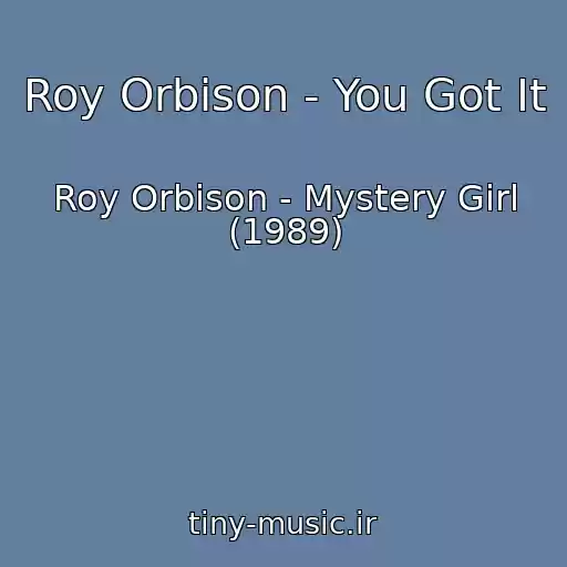 کاور آهنگ Roy Orbison - You Got It از Roy Orbison - Mystery Girl (1989)