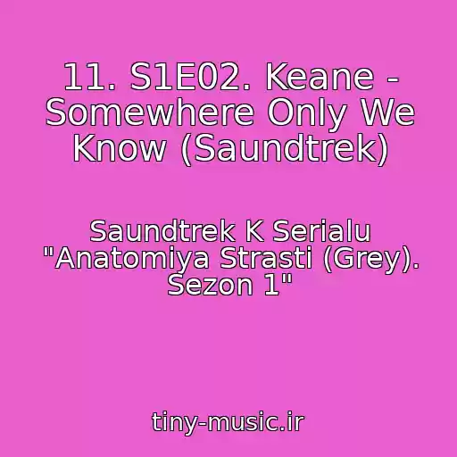 کاور آهنگ 11. S1E02. Keane - Somewhere Only We Know (Saundtrek) از Saundtrek K Serialu "Anatomiya Strasti (Grey). Sezon 1"