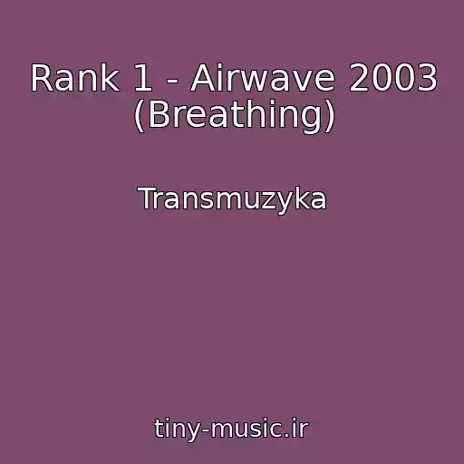 کاور آهنگ Rank 1 - Airwave 2003 (Breathing) از Transmuzyka