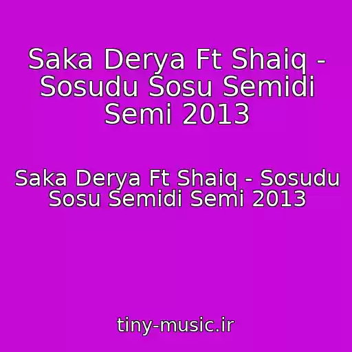 کاور آهنگ Saka Derya Ft Shaiq - Sosudu Sosu Semidi Semi 2013 از Saka Derya Ft Shaiq - Sosudu Sosu Semidi Semi 2013