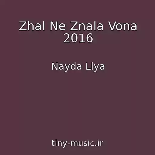 کاور آهنگ Zhal Ne Znala Vona 2016 از Nayda Llya