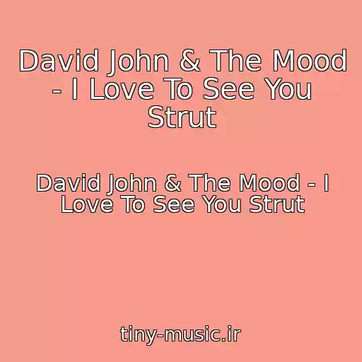 کاور آهنگ David John & The Mood - I Love To See You Strut از David John & The Mood - I Love To See You Strut