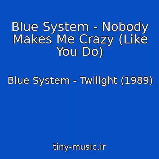 کاور آهنگ Blue System - Nobody Makes Me Crazy (Like You Do) از Blue System - Twilight (1989)