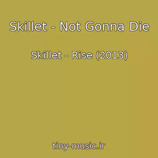 کاور آهنگ Skillet - Not Gonna Die از Skillet - Rise (2013)