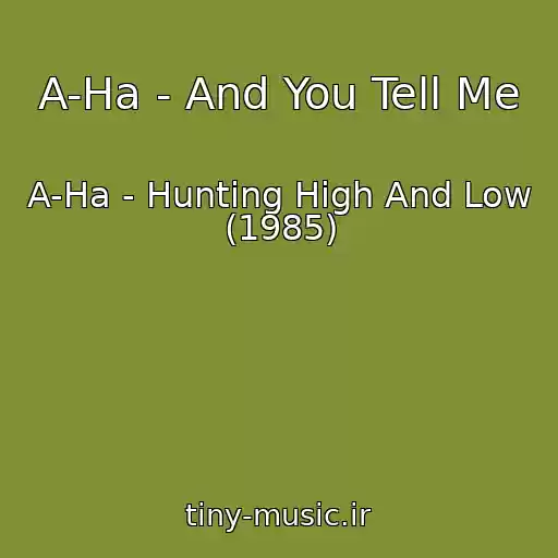 کاور آهنگ A-Ha - And You Tell Me از A-Ha - Hunting High And Low (1985)