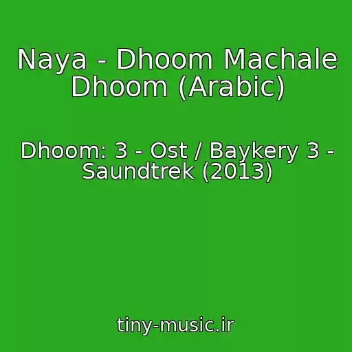 کاور آهنگ Naya - Dhoom Machale Dhoom (Arabic) از Dhoom: 3 - Ost / Baykery 3 - Saundtrek (2013)