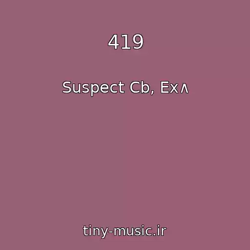 کاور آهنگ 419 از Suspect Cb, Ex∧