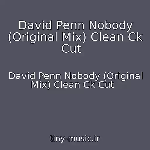 کاور آهنگ David Penn Nobody (Original Mix) Clean Ck Cut   از David Penn Nobody (Original Mix) Clean Ck Cut  