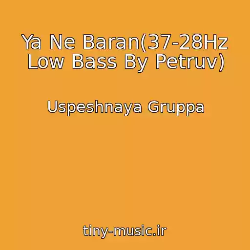 کاور آهنگ Ya Ne Baran(37-28Hz Low Bass By Petruv) از Uspeshnaya Gruppa