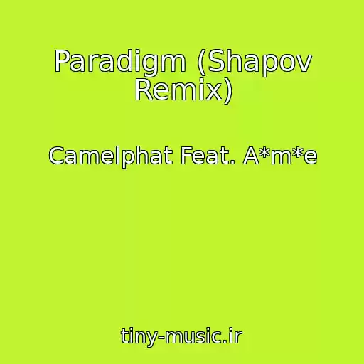 کاور آهنگ Paradigm (Shapov Remix) از Camelphat Feat. A*m*e