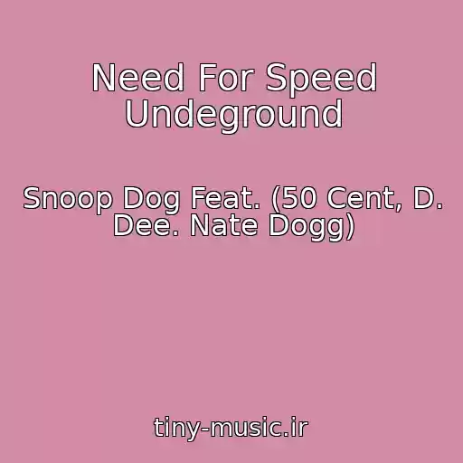کاور آهنگ Need For Speed Undeground از Snoop Dog Feat. (50 Cent, D. Dee. Nate Dogg)