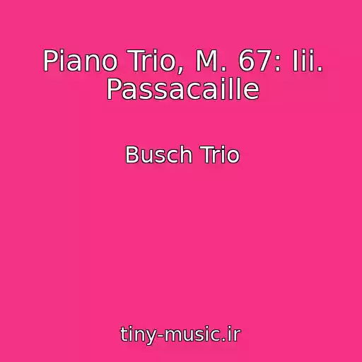 کاور آهنگ Piano Trio, M. 67: Iii. Passacaille از Busch Trio