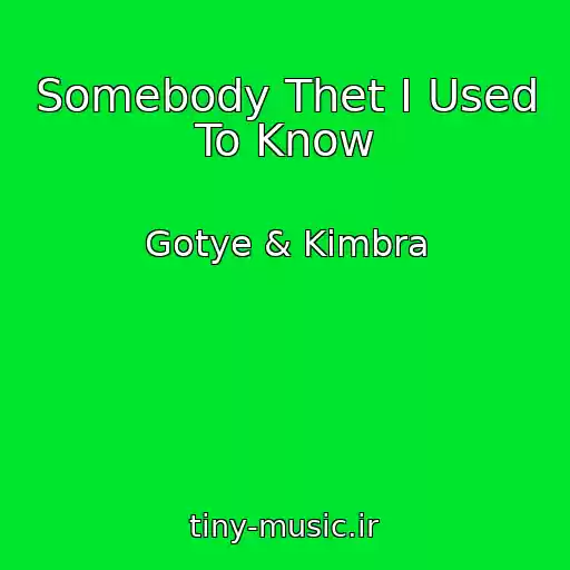 کاور آهنگ Somebody Thet I Used To Know از Gotye & Kimbra