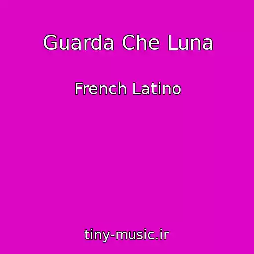 کاور آهنگ Guarda Che Luna از French Latino