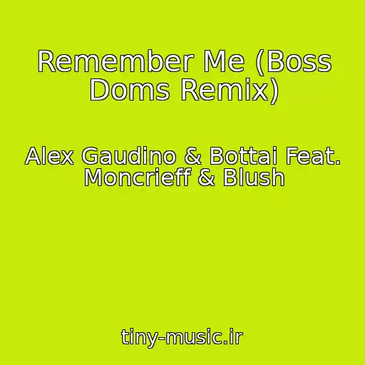 کاور آهنگ Remember Me (Boss Doms Remix) از Alex Gaudino & Bottai Feat. Moncrieff & Blush
