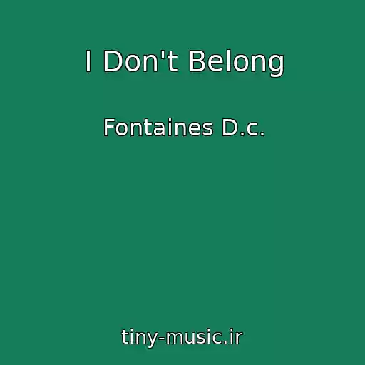کاور آهنگ I Don't Belong از Fontaines D.c.