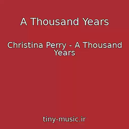 کاور آهنگ A Thousand Years از Christina Perry - A Thousand Years