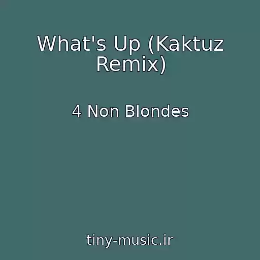 کاور آهنگ What's Up (Kaktuz Remix) از 4 Non Blondes
